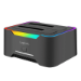 LogiLink USB 3.2 Gen1 Docking Station, 2-Bay, for 2,5/3,5" SATA HDD/SSD, RGB