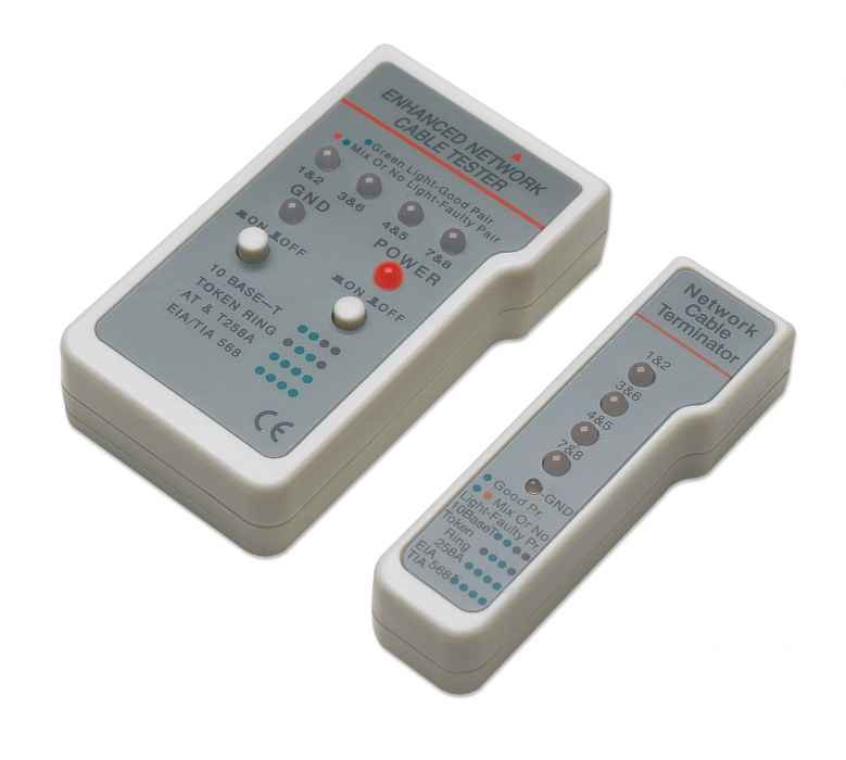 Image of Intellinet Multifunction Cable Tester, RJ-45 and RJ-11,...