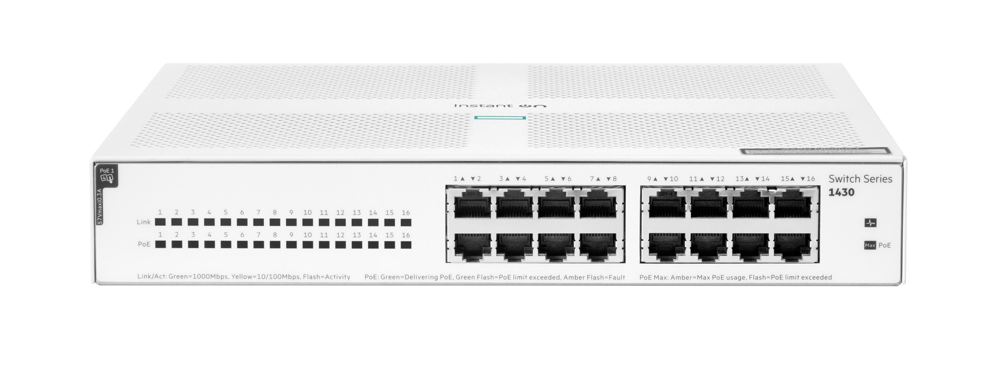 HPE Aruba Networking Networking Instant On Switch 16p Gigabit CL4 PoE 124W 1430