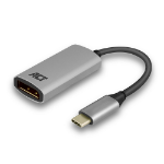 ACT AC7030 câble vidéo et adaptateur 0,15 m USB Type-C DisplayPort Gris