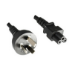 Microconnect PE150818 power cable Black 1.8 m Power plug type I C5 coupler