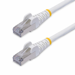 StarTech.com 15m White CAT8 Ethernet Cable, Snagless RJ45, 25G/40G, 2000MHz, 100W PoE++, S/FTP, 26AWG Pure Bare Copper Wire, LSZH, Shielded Network Patch Cord w/Strain Reliefs, Fluke Channel Tested
