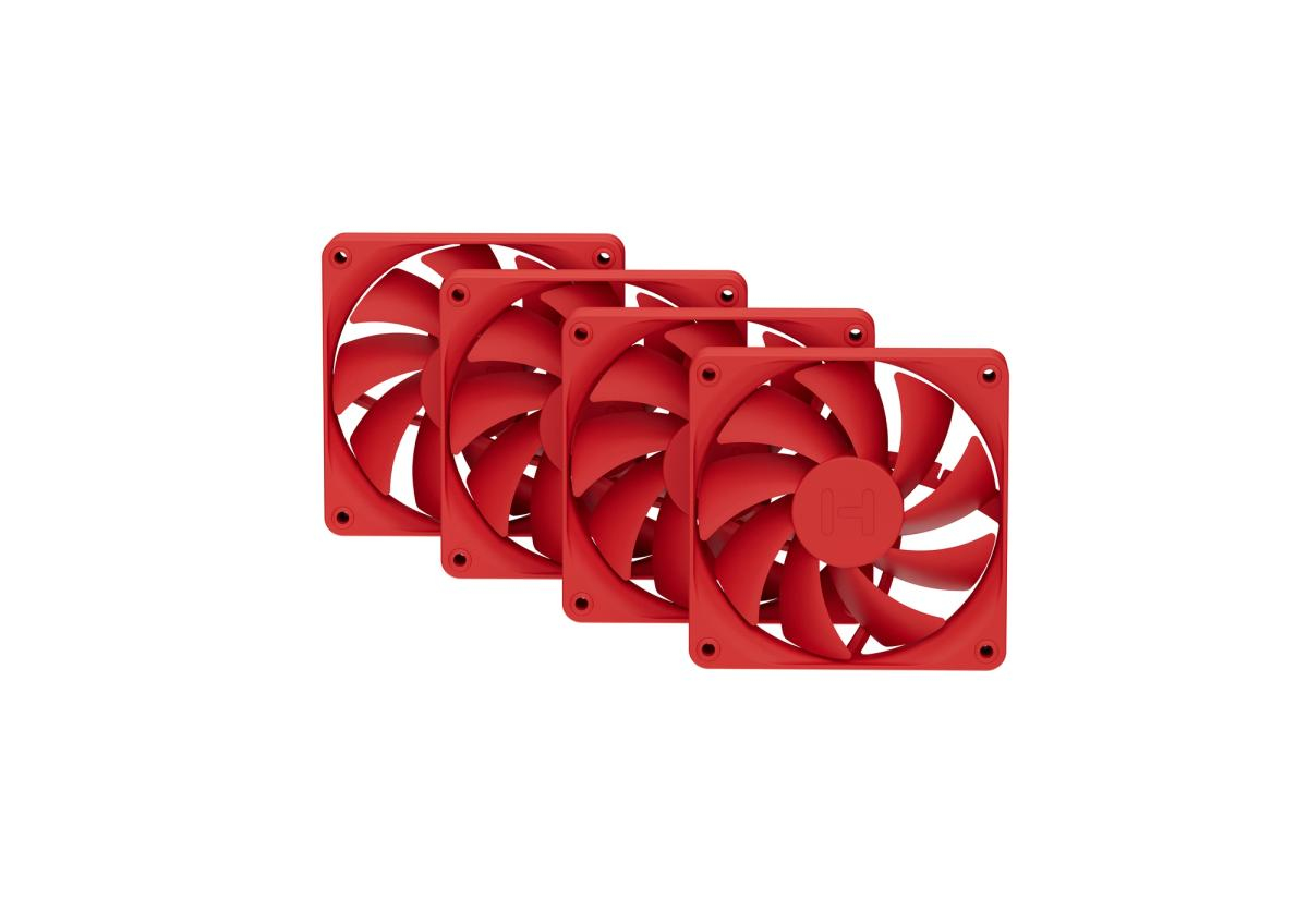 HYTE FAN- -FA12-RR-4 computer cooling system Processor 12 cm Red 4 pc(