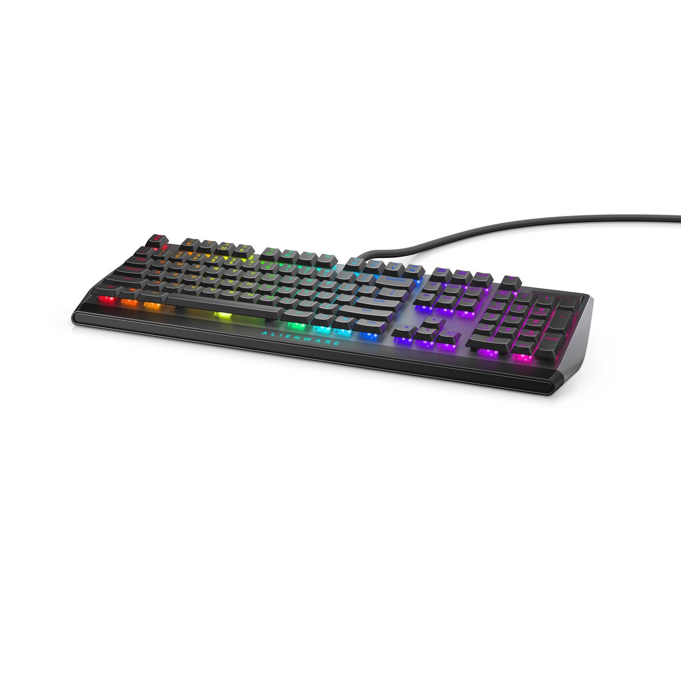 DELL Alienware AW510K - Keyboard - backlit - USB - key switch: CHERRY MX Low Profile Red - Dark Side of the Moon - for Alienware Area-51, Aurora, Aurora R10, Aurora R9, M15, M17, G5 5090, XPS 8940