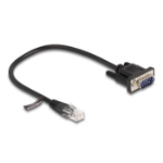 DeLOCK Cable RJ45 plug to Serial RS-232 D-Sub 9 male 30 cm black