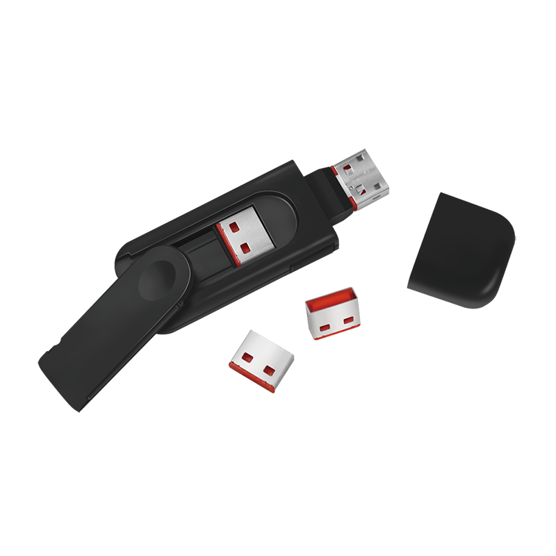 LogiLink Port Blocker, USB-A, 1 Key + 4 Locks, travel version
