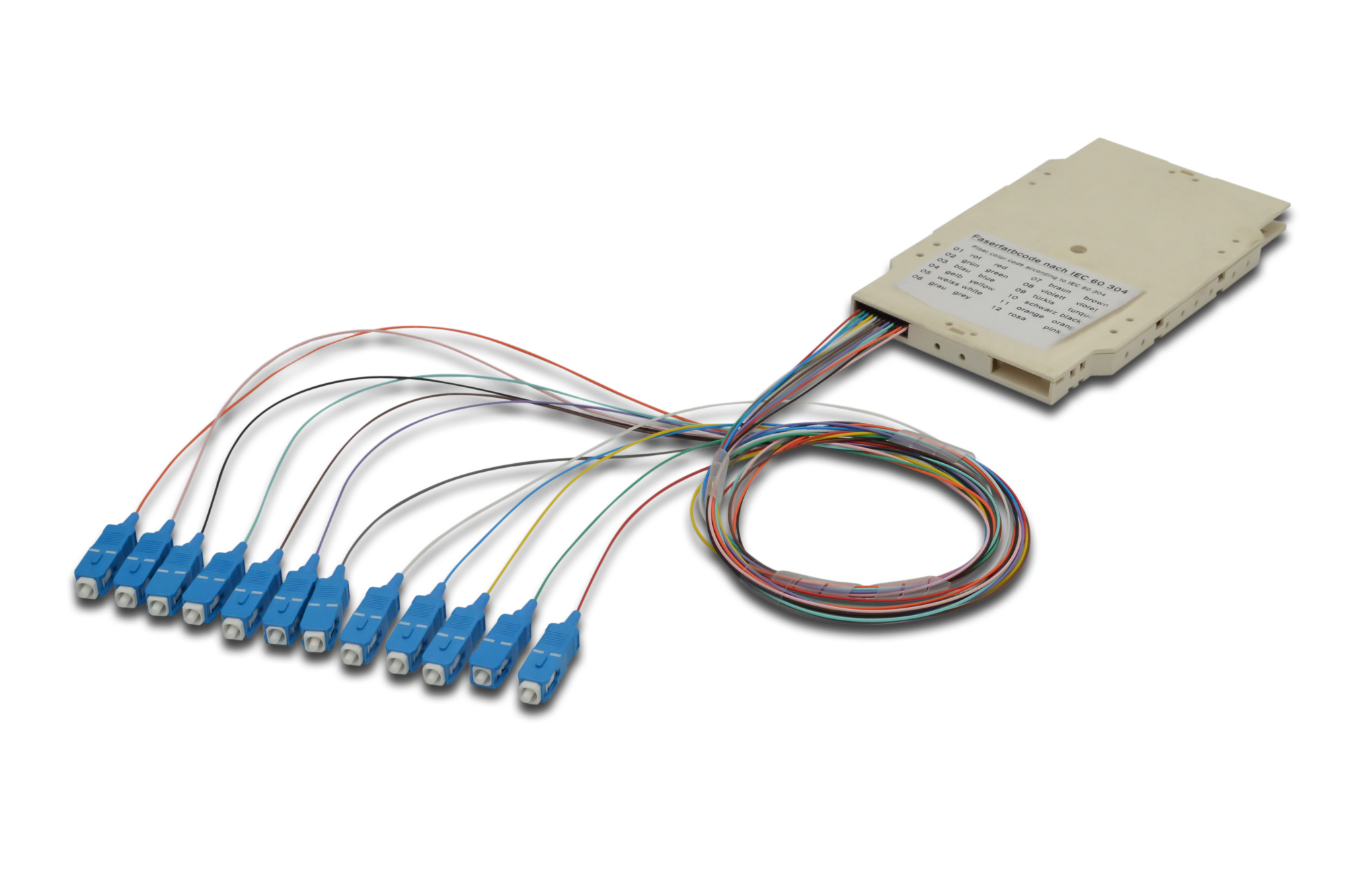 Image of Digitus A-96922-02-UPC fibre optic adapter SC Multicolour