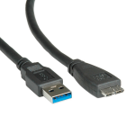 ROLINE USB 3.0 Cable, USB Type A M - USB Type Micro B M 0.8 m