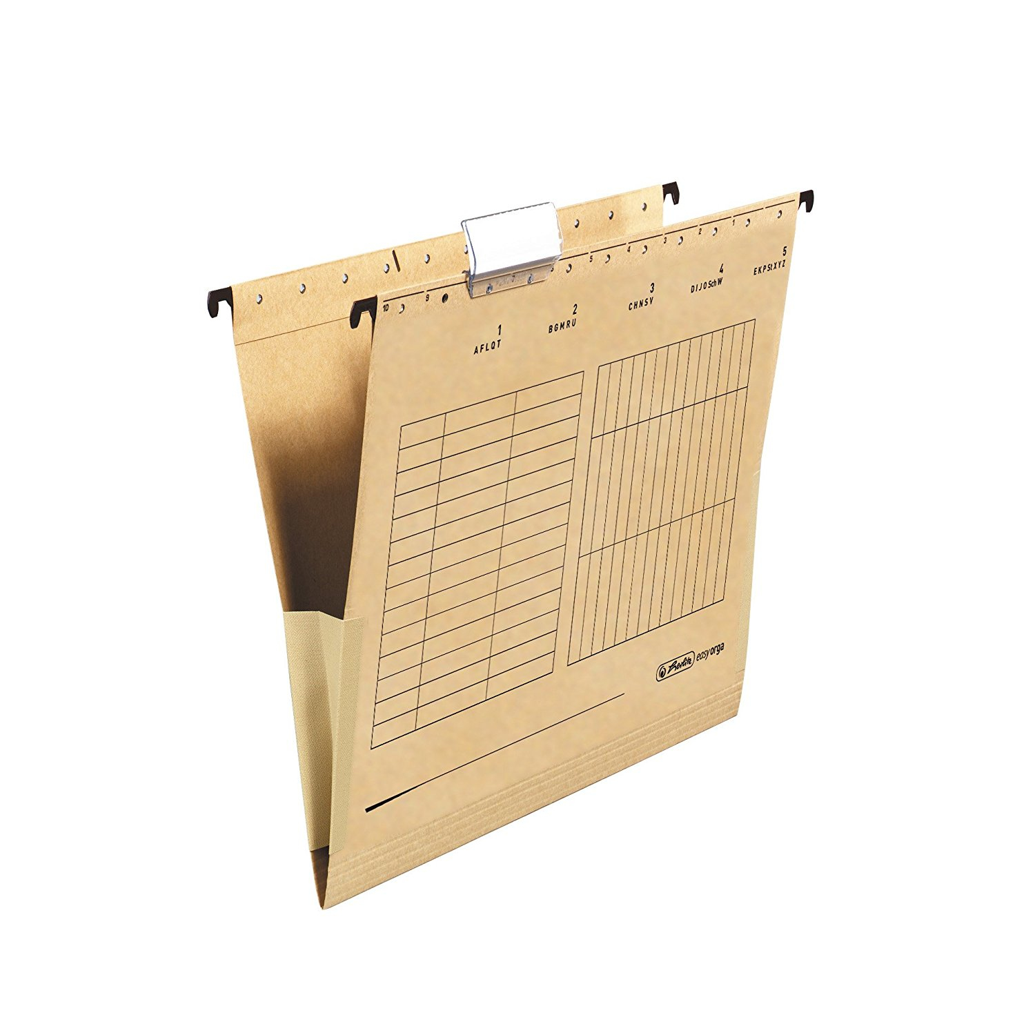 Image of Herlitz 10843373 hanging folder A4 Cardboard Brown