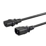 Monoprice 27309 power cable Black 24" (0.61 m) C14 coupler IEC C13