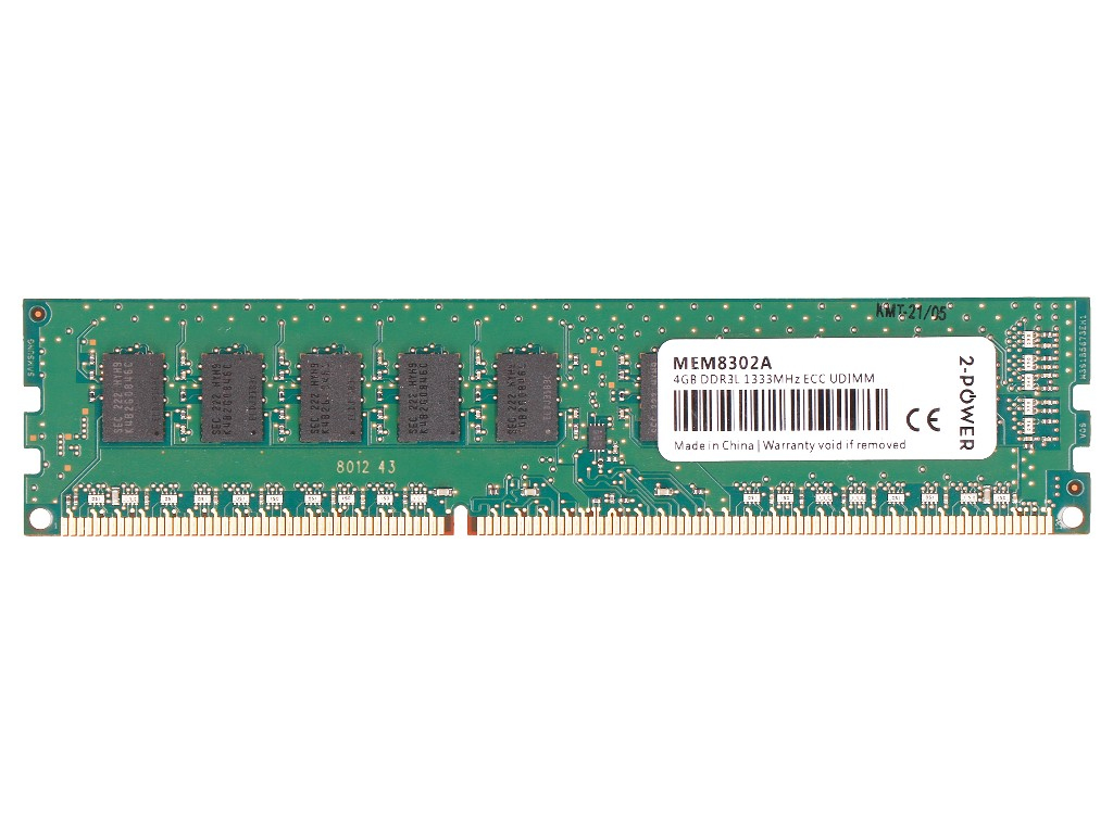 2-Power 4GB DDR3L 1333MHz ECC + TS UDIMM Memory