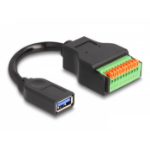 DeLOCK 66241 USB-kabel USB 3.2 Gen 1 (3.1 Gen 1) 0,15 m USB A 10-pin terminal block Zwart, Groen
