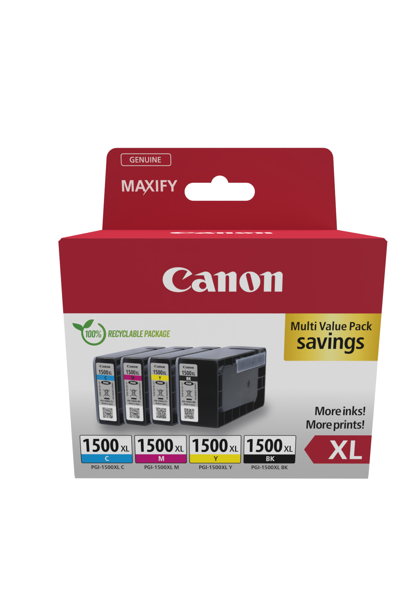 Image of Canon 9182B010/PGI-1500XLCMYBK Ink cartridge multi pack Bk,C,M,Y...