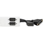 Vivolink WI221267 socket-outlet HDMI + DisplayPort White