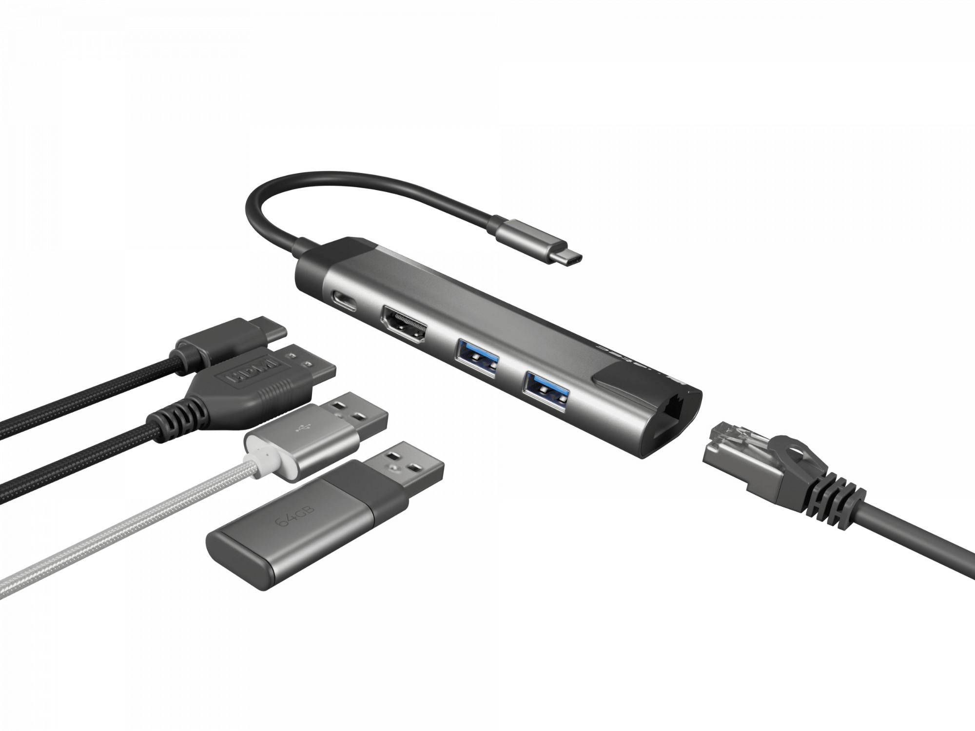NATEC Fowler Go USB 3.2 Gen 1 (3.1 Gen 1) Type-C Stainless steel
