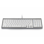 BakkerElkhuizen UltraBoard 960 toetsenbord Kantoor USB AZERTY Belgisch Licht Grijs, Wit
