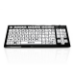 Ceratech Accuratus Monster 2 Bluetooth & RF Wireless HIGH CONTRAST Upper Case Vision Impairment Keyboard with detachable wrist rest. Double sized (24mm x 24mm) keys. Keyboard is hot swappable Multi Device pairing; supporting 2 Bluetooth devices and 1 RF.