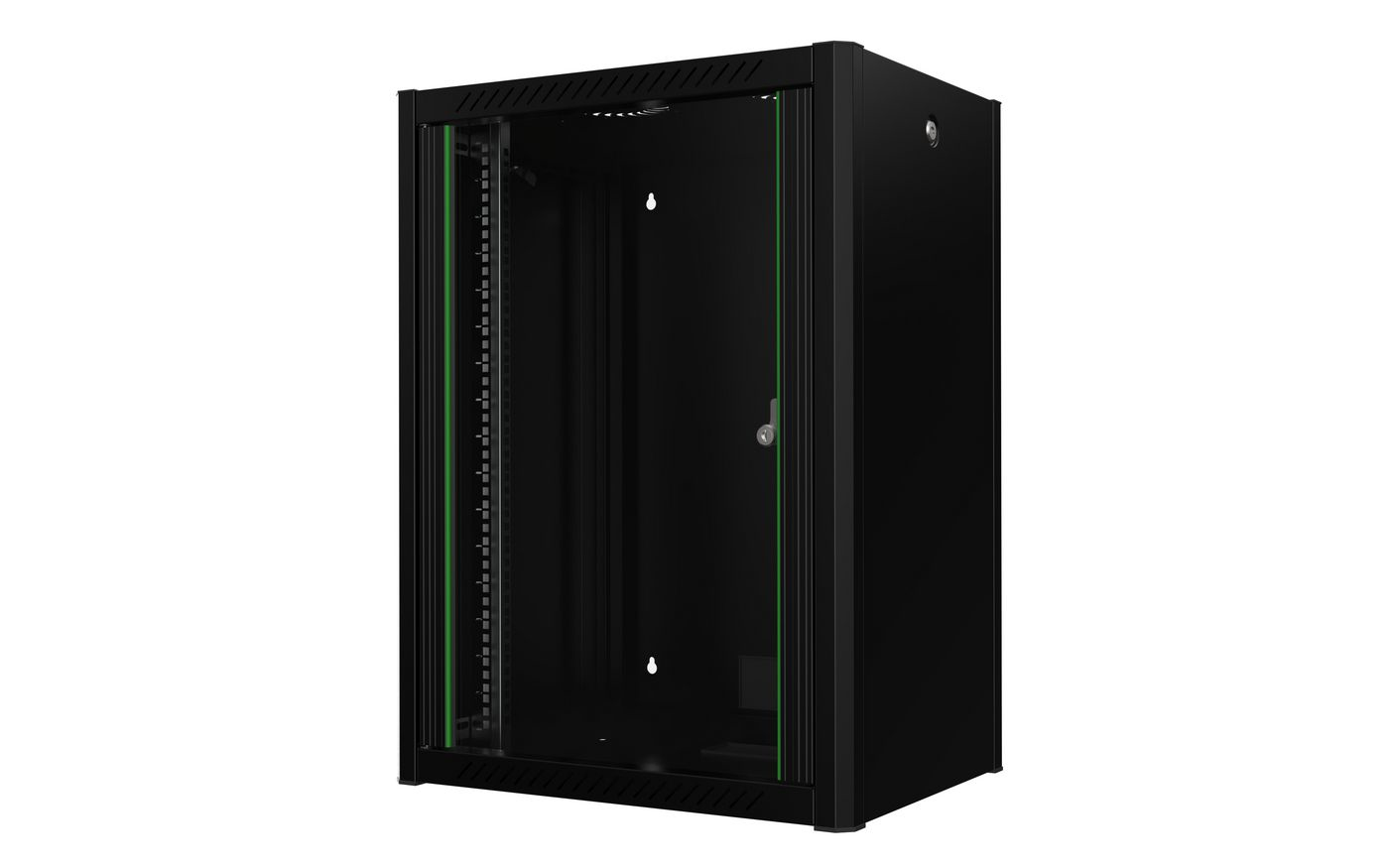 Lanview Black Rwp16u45bl Rack Cabinet 16U Wall Mounted Rack