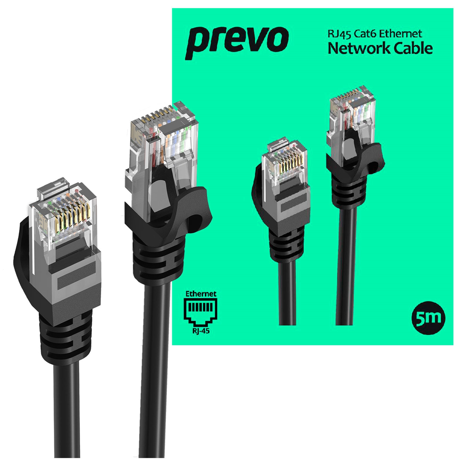 Image of PREVO CAT6-BLK-5M networking cable Black