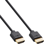 InLine Slim Ultra High Speed HDMI Cable M/M 8K4K gold plated black 0.5m