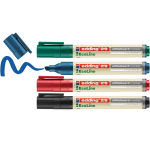 Edding 29 EcoLine marker 4 pc(s) Chisel tip Black, Blue, Green, Red -