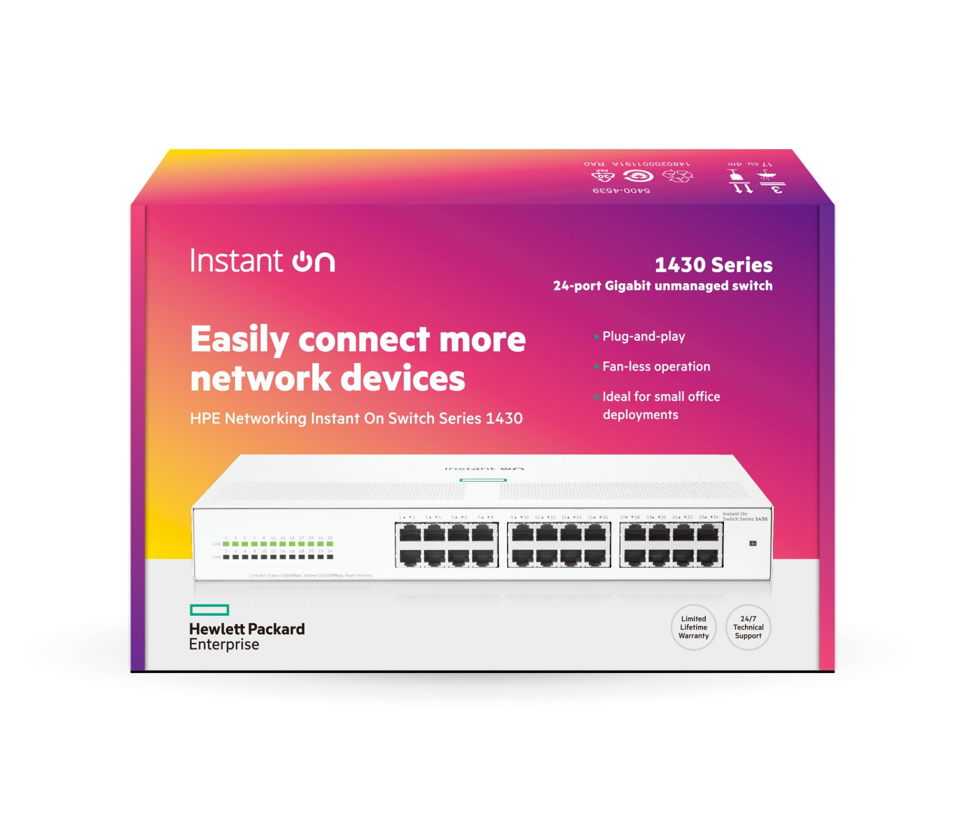 HPE Aruba Networking Networking Instant On Switch 24p Gigabit 1430