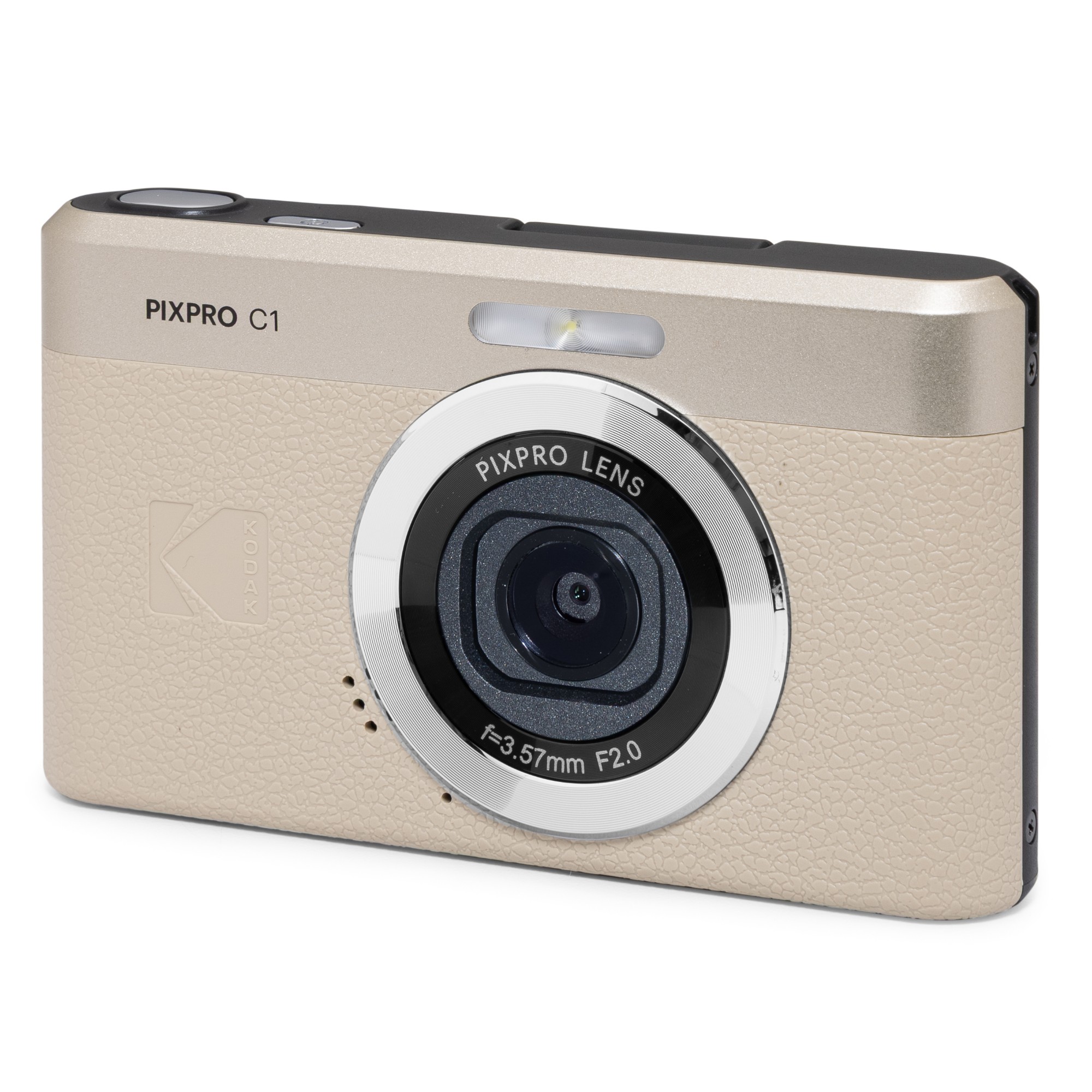 Kodak PIXPRO C1 13MP 4x Digital Zoom Compact Camera - Tan - Camera Onl