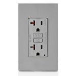 Leviton GFNT2-GY socket-outlet NEMA 5-20R Gray
