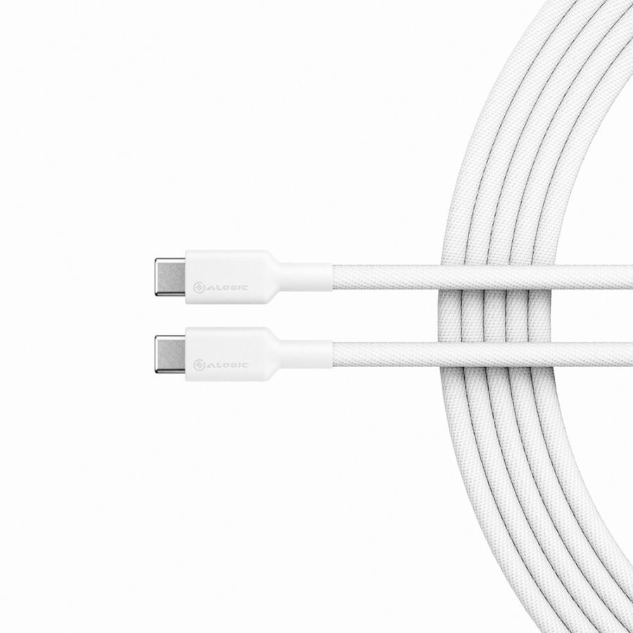 Image of ALOGIC Elements Pro USB 2.0 USB-C to USB-C Cable 1m White – 5A/...