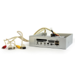 Gembird UHB-2MP-S geheugenkaartlezer USB 2.0 Intern Zilver
