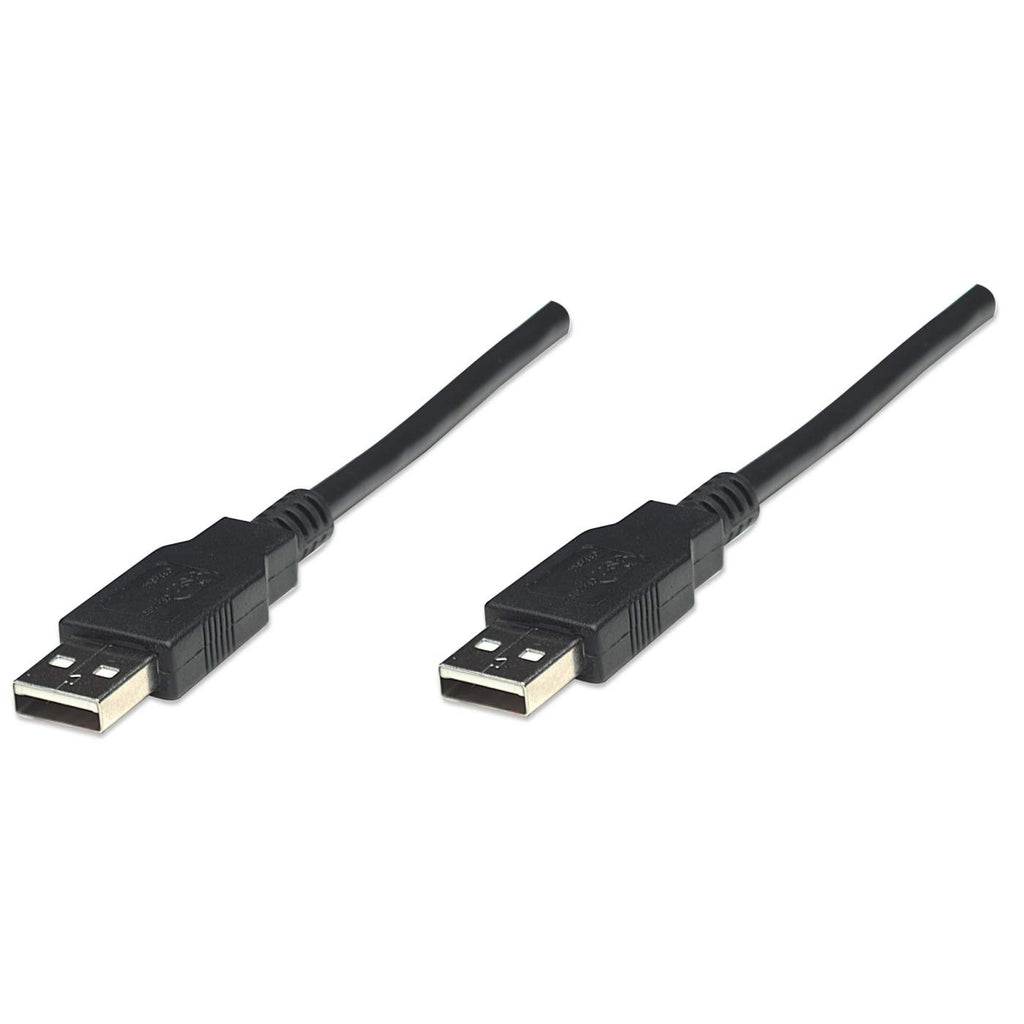 Image of Manhattan USB-A to USB-A Cable, 1.8m, Male to Male, Black, 480...