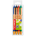 STABILO pointball Black, Blue, Green, Red Clip-on retractable ballpoint pen 4 pc(s)