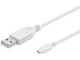 Microconnect USB A/Micro USB B, 3 m USB cable USB 2.0 Micro-USB B White