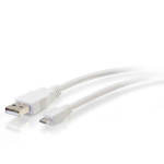 C2G 27441 USB cable USB 2.0 11.8" (0.3 m) USB A Micro-USB B White