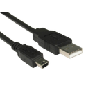 Cables Direct USB 2.0 A - Mini B USB cable 5 m USB A Mini-USB B Black