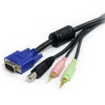 StarTech.com USBVGA4N1A6 KVM cable Black