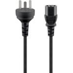 Goobay 93618 power cable Black 2 m Power plug type K IEC C13