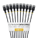 StarTech.com 15cm Black Ultra Slim Cat6A Ethernet Cable, 10 pack, UTP, Pure Bare Copper Wire, 34AWG Ultra Slim RJ45 Network Patch Cord, Individually Tested
