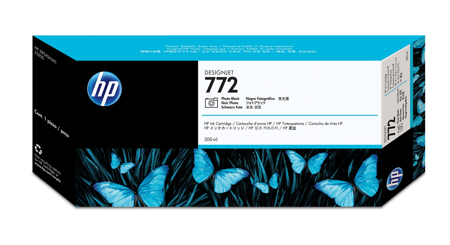 HP CN633A/772 Ink cartridge foto black 300ml for HP DesignJet Z 5200/5400
