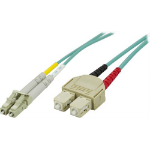 Deltaco LCSC-61 Glasvezel kabel 1 m 2x LC 2x SC OM3 Blauw
