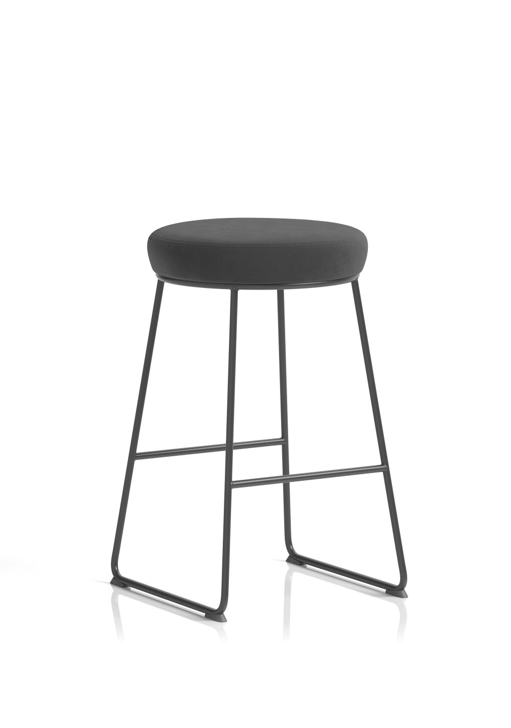 Dynamic Turin Stool Black Frame Black Seat Pad