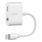 Belkin RockStar mobile phone cable White 3.5mm Lightning