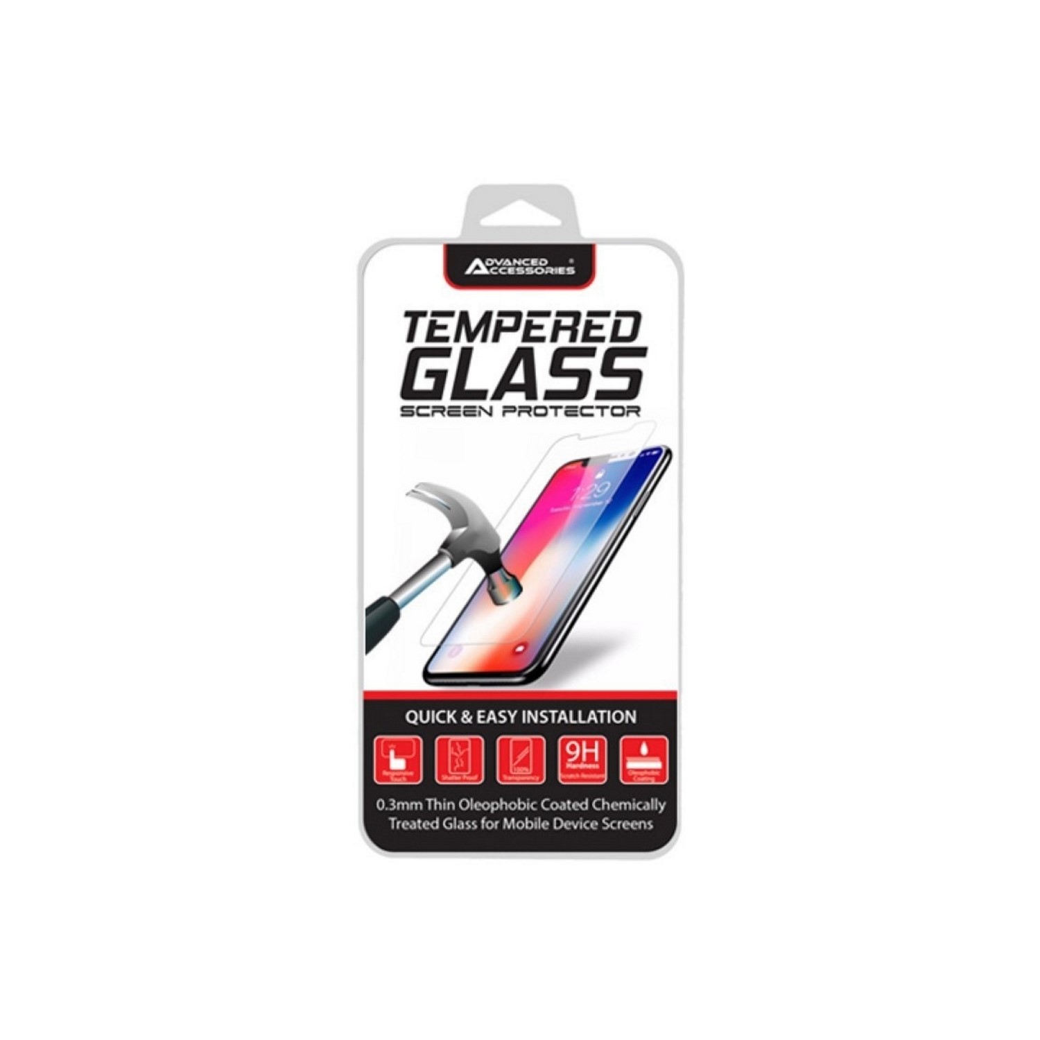 AdvancedAccessories Tempered Glass Screen Protector for Samsung Galaxy