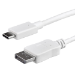 StarTech.com 3ft/1m USB C to DisplayPort 1.2 Cable 4K 60Hz - USB-C to DisplayPort Adapter Cable HBR2 - USB Type-C DP Alt Mode to DP Monitor Video Cable - Works w/ Thunderbolt 3 - White