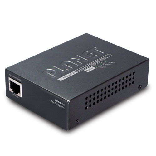 Planet POE-172S network splitter Black Power over Ethernet (PoE)