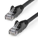 StarTech.com 2m CAT6 Ethernet Cable - LSZH (Low Smoke Zero Halogen) - 10 Gigabit 650MHz 100W PoE RJ45 10GbE UTP Network Patch Cord Snagless with Strain Relief - Black, CAT 6, ETL Verified, 24AWG