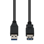 AddOn Networks 10ft USB A 3.0 (Male) to USB A 3.0 (Female) Black Cable, 5Gbps