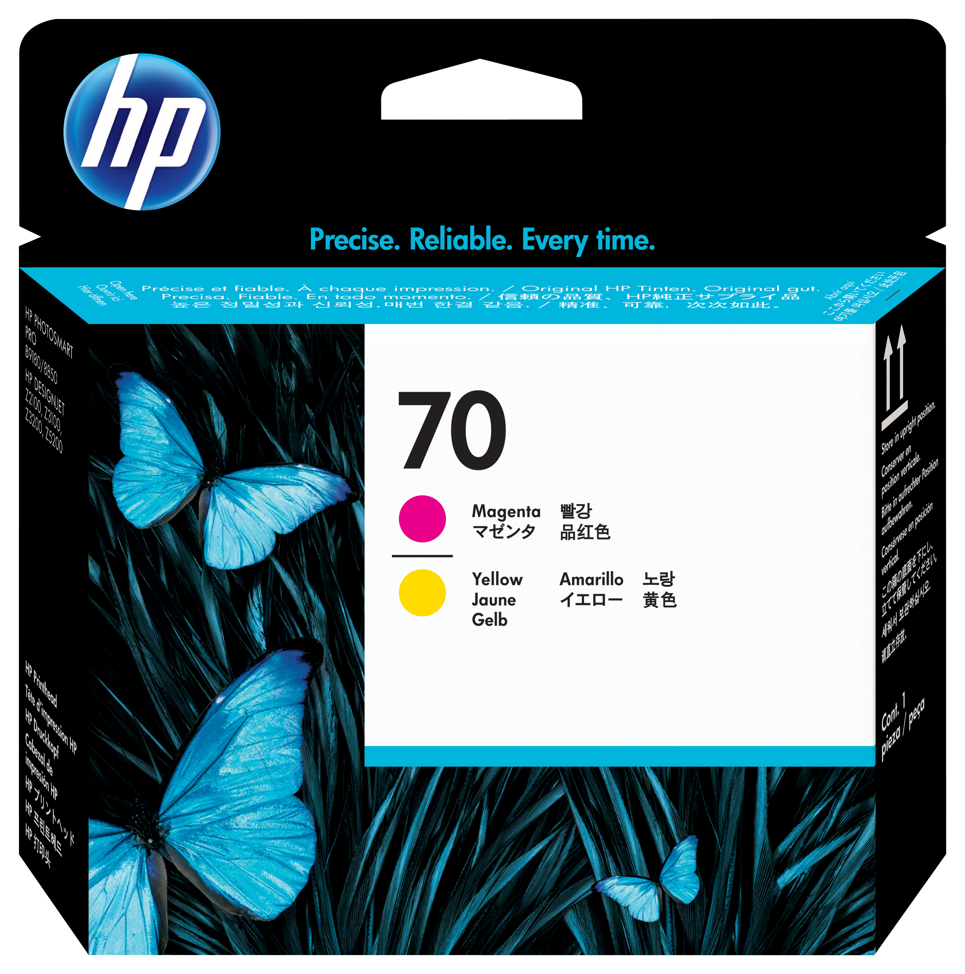 Image of HP C9406A/70 Printhead magenta + yellow 130ml for HP DesignJet Z...