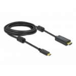 DeLOCK 85971 video kabel adapter 3 m USB Type-C HDMI Zwart