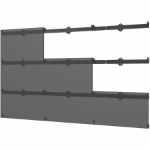 Peerless LEDUNVL-3X3 signage display mount 139.7 cm (55") Black